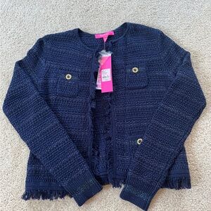 Lilly Pulitzer Navy cardigan blazer